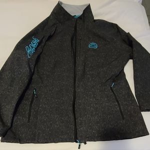 Hooey Women's Soft Shell Black/Turquoise Jacket Size XL